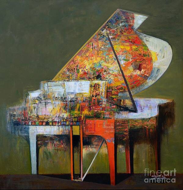 Piano Art Print featuring the painting piano No.20 by Zheng Li
