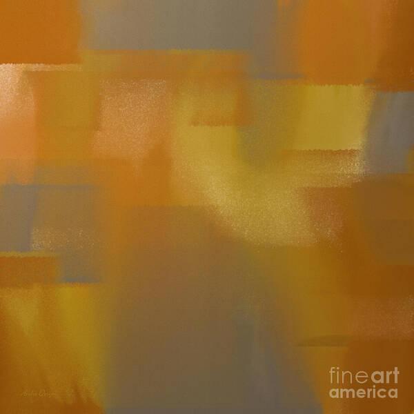 Andee Design Abstract Art Print featuring the digital art Precious Metals Abstract 2 by Andee Design