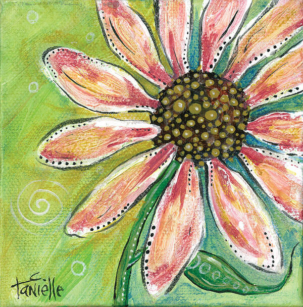 Floral Art Print featuring the painting Pretty in Pink by Tanielle Childers
