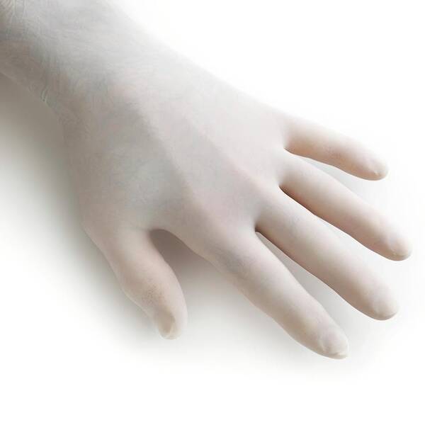 Human Art Print featuring the photograph Protective Latex Glove by Science Photo Library
