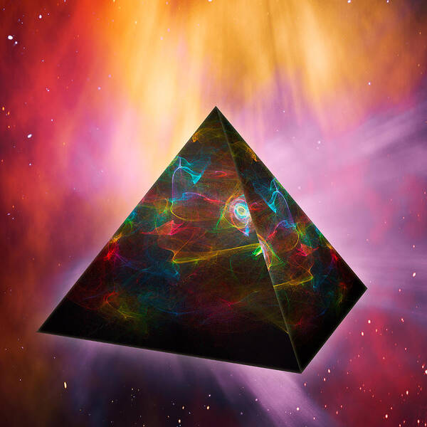 Pyramid Art Print featuring the digital art Pyramid of Souls by Rick Wicker