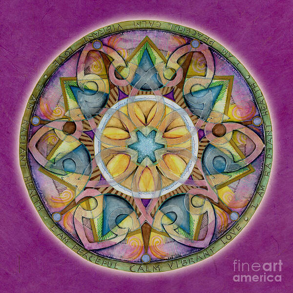 Mandala Art Art Print featuring the painting Radiant Health Mandala by Jo Thomas Blaine
