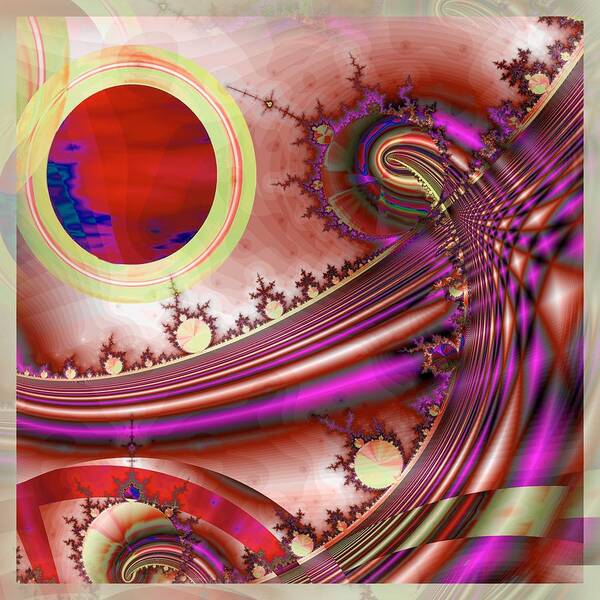 Abstract Art Print featuring the digital art Radiant Orchid by Wendy J St Christopher