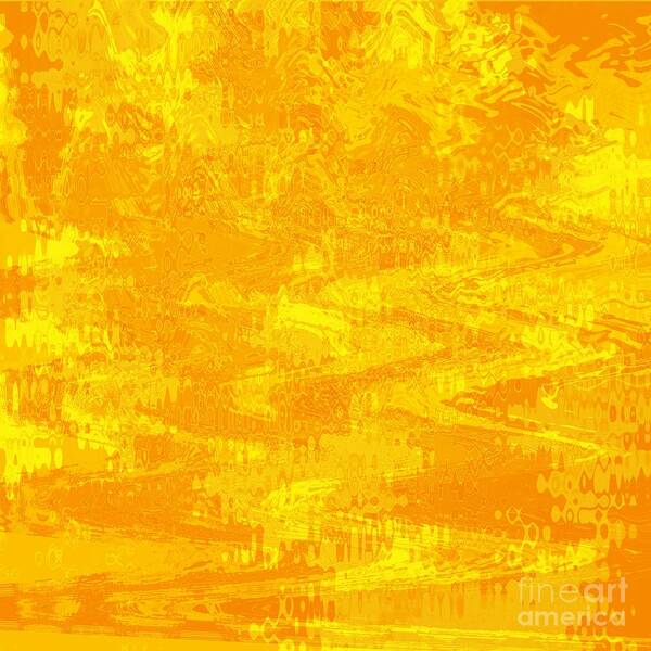 Yellow Art Print featuring the photograph Radiating Sunshine Colors - Abstract Art by Carol Groenen
