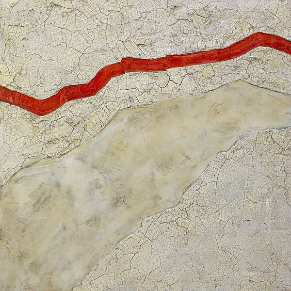 Red Line Art Print featuring the mixed media Red Line by Christopher Schranck