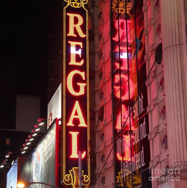 Nyc Art Print featuring the photograph Regal lights by Deena Withycombe