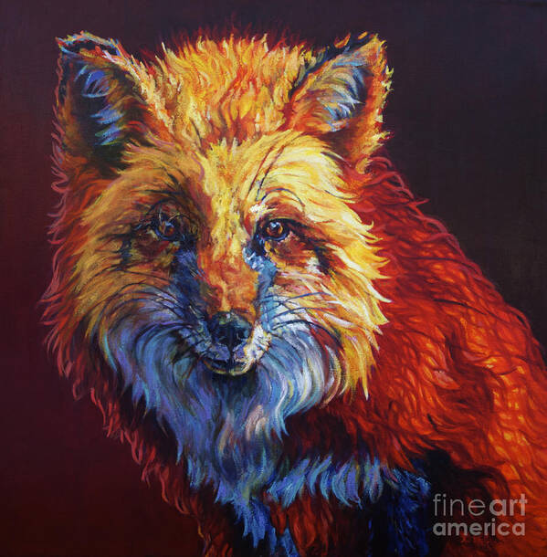 Fox Art Print featuring the painting Rosie by Patricia A Griffin