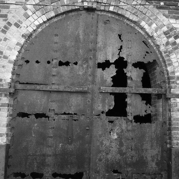 Nyc Art Print featuring the photograph Rusty Door #nyc #blackandwhite #brooklyn by Christopher M Moll