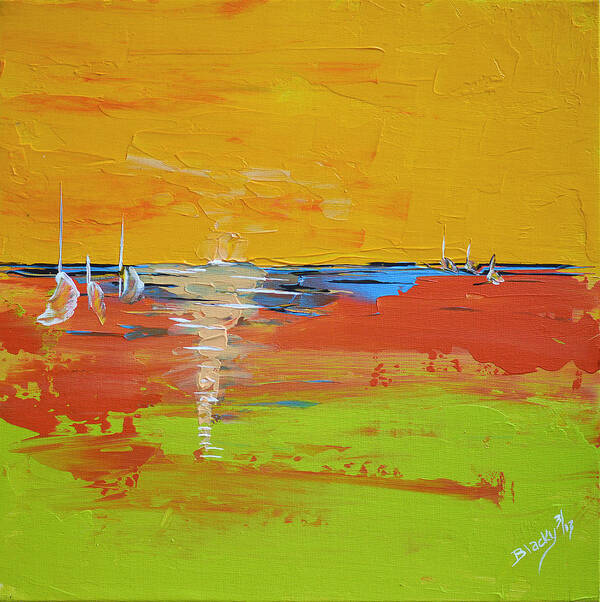 Saling Art Print featuring the painting Sailing Into Summer by Donna Blackhall