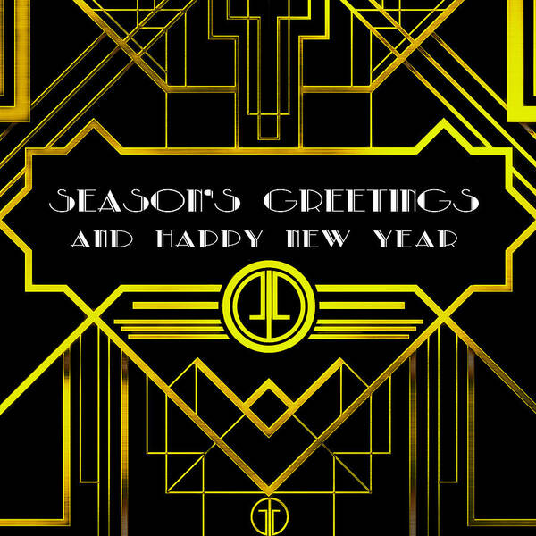 Seasons Greetings - Happy New Year Art Print featuring the digital art Seasons Greetings - Happy New Year by Chuck Staley