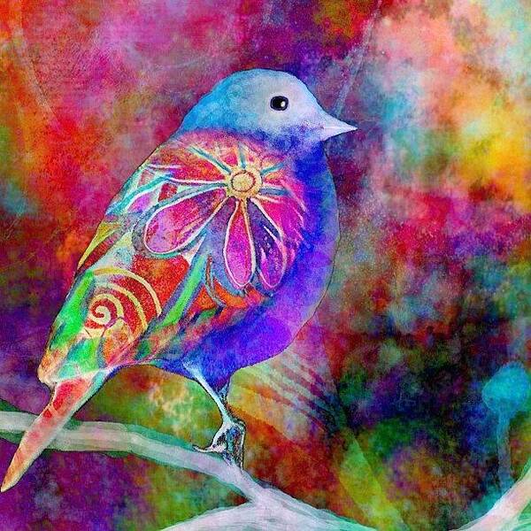 Collage Art Print featuring the photograph Serendipity...a New Little #birdie by Robin Mead
