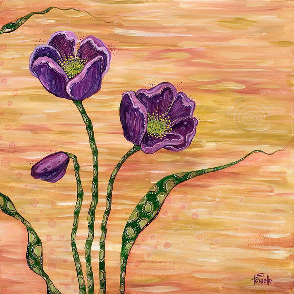Floral Art Print featuring the painting Serenity by Tanielle Childers