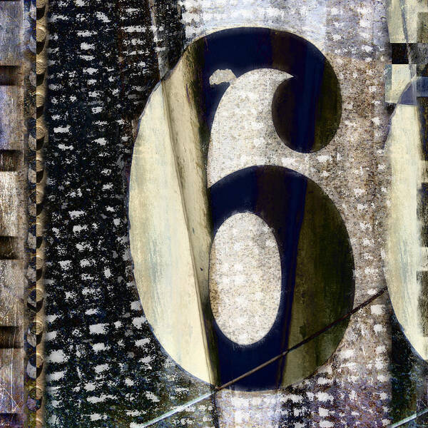 Number Art Print featuring the photograph Six on the Line by Carol Leigh