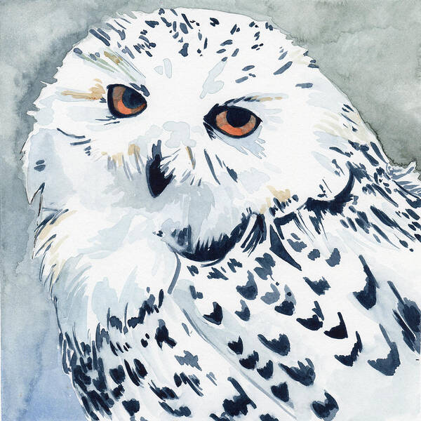 Owl Art Print featuring the painting Snowy Owl by Sean Parnell