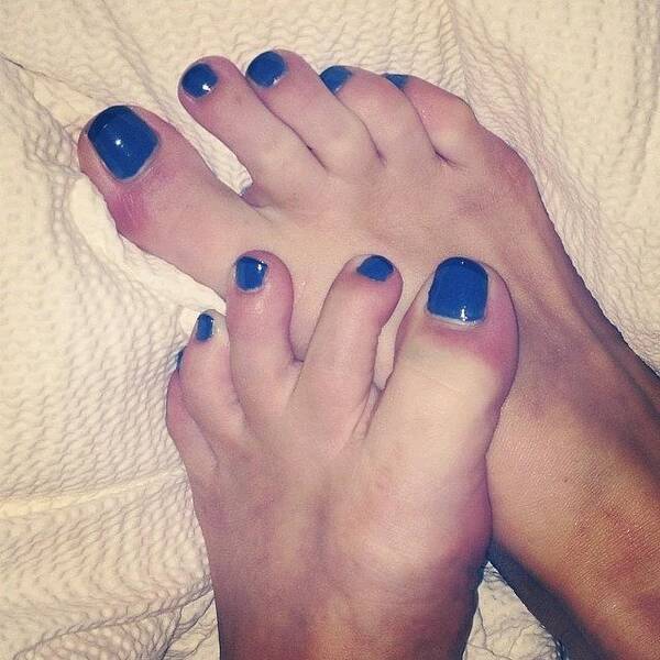 Feet Art Print featuring the photograph So I Went For Chanel Blue Rebel And by Tantalising Toes