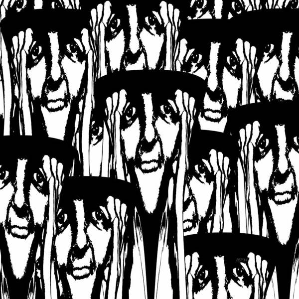 Faces Art Print featuring the digital art So Many Faces by Phil Perkins