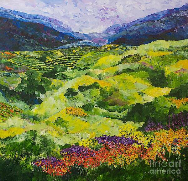 Landscape Art Print featuring the painting Soft Grass by Allan P Friedlander