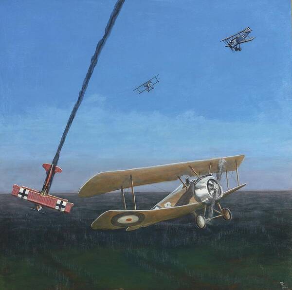 Aviation Art Print featuring the painting Sopwith by Mr Dill