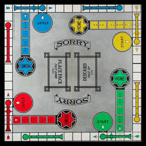Sorry Art Print featuring the photograph Sorry Board Game by Steven Parker