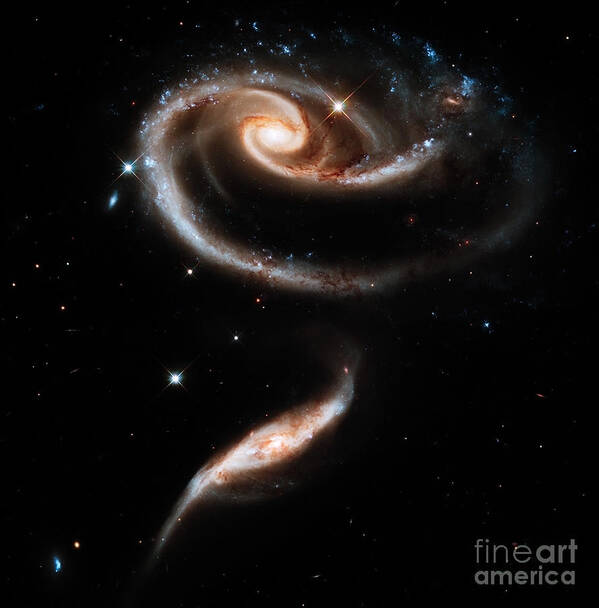 Galaxy Art Print featuring the photograph Spiral Galaxies by Stephanie Frey
