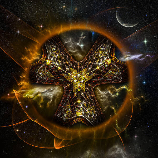 Fractal Art Print featuring the digital art StarCatcher by Phil Clark