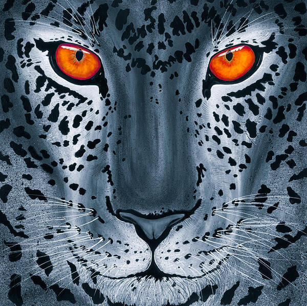 Leopard Art Print featuring the painting Steel Leopard by Dede Koll