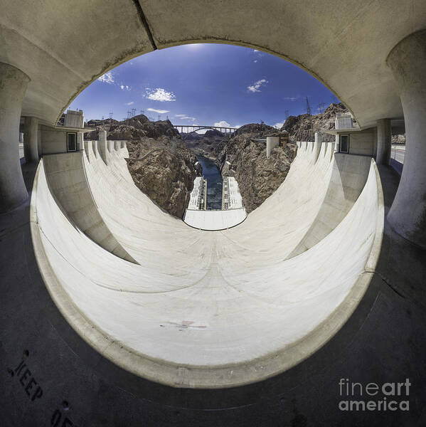 Arch Art Print featuring the photograph Stereo Panoramic of the Hoover Dam by James L Davidson