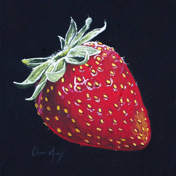 Strawberry Art Print featuring the painting Strawberry by Aaron Spong