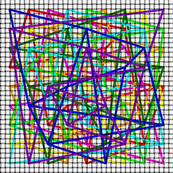 Sudoku Art Print featuring the digital art Sudoku Connections White Weave by Ron Brown
