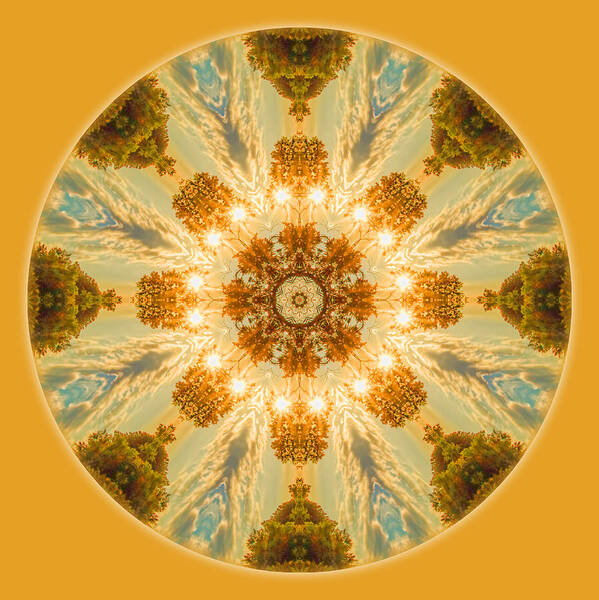 Mandala Art Print featuring the photograph Sun Glow Mandala by Beth Venner