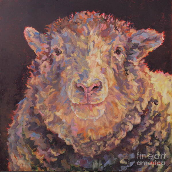 Sheep Art Print featuring the painting Sunshine by Patricia A Griffin