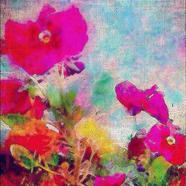 Pansies Art Print featuring the photograph synchronicity... #digitalart With by Robin Mead