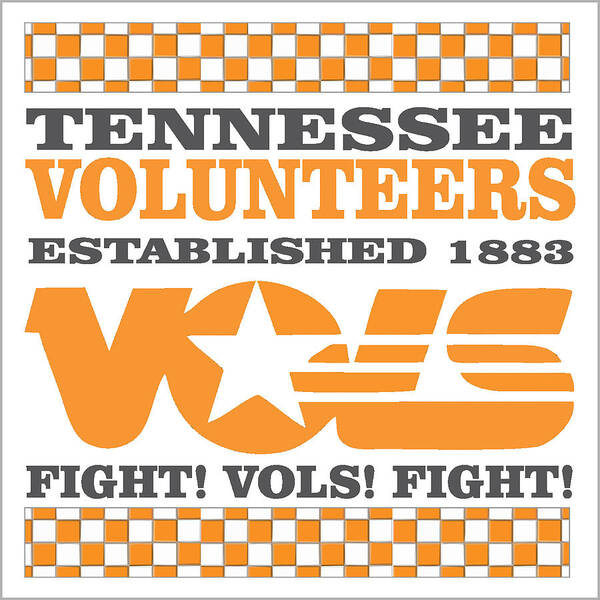 University Of Tennessee Art Print featuring the photograph Tennessee Volunteers Fight by Debbie Karnes