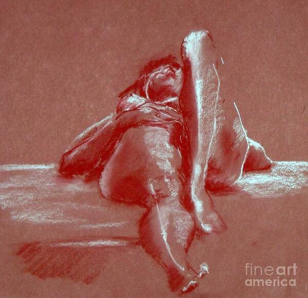 Figure Art Print featuring the painting The Beach by Jim Fronapfel