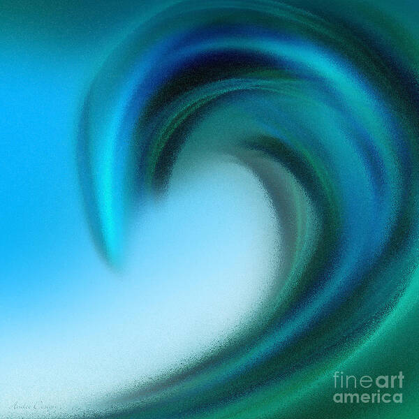 Ocean Art Print featuring the digital art The Big Wave Of Hawaii 6 by Andee Design