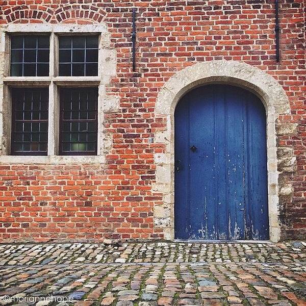 Mariannehope Art Print featuring the photograph The blue door by Marianne Hope