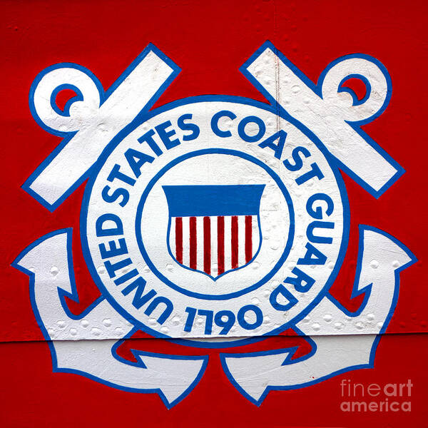 United Art Print featuring the photograph The Coast Guard Shield by Olivier Le Queinec