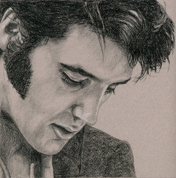 Elvis Art Print featuring the drawing The Cool King by Rob De Vries