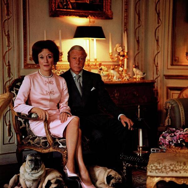 Animal Art Print featuring the photograph The Duke And Duchess Of Windsor In Their Paris by Horst P. Horst