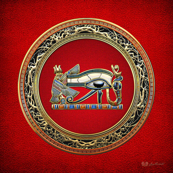 'treasure Trove' Collection By Serge Averbukh Art Print featuring the digital art The Eye of Horus by Serge Averbukh