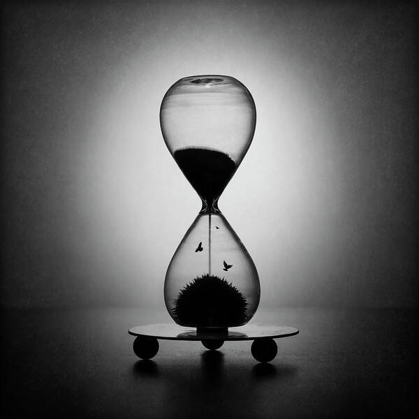 Hourglass Art Print featuring the photograph The Inexorable Passage Of Time by Victoria Ivanova