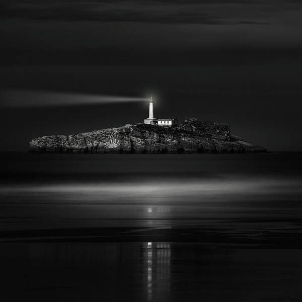 Bw Art Print featuring the photograph The Light That Guides Us by Marco Antonio Cobo