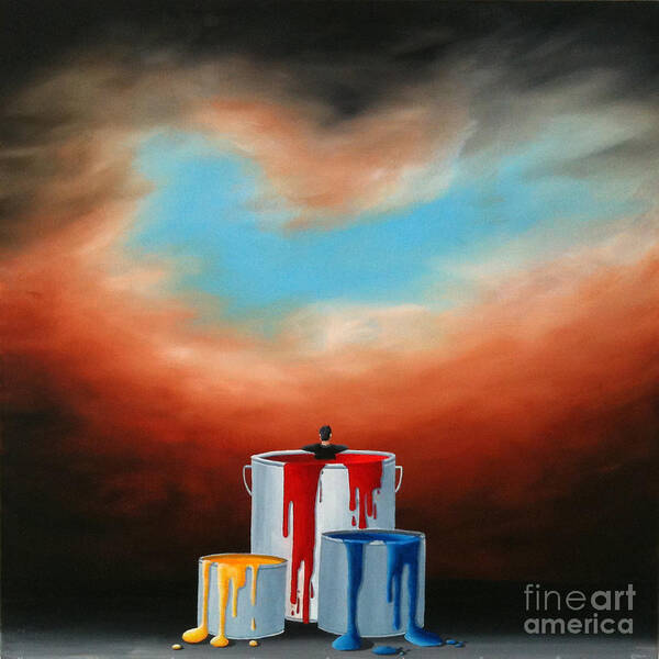 Desert Art Print featuring the painting The Love Of Painting by Ric Nagualero