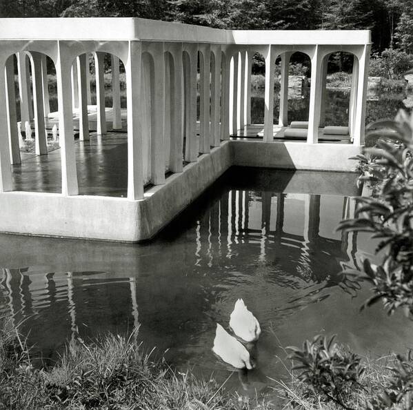 Outdoors Art Print featuring the photograph The Pleasure Pavilion by Horst P. Horst