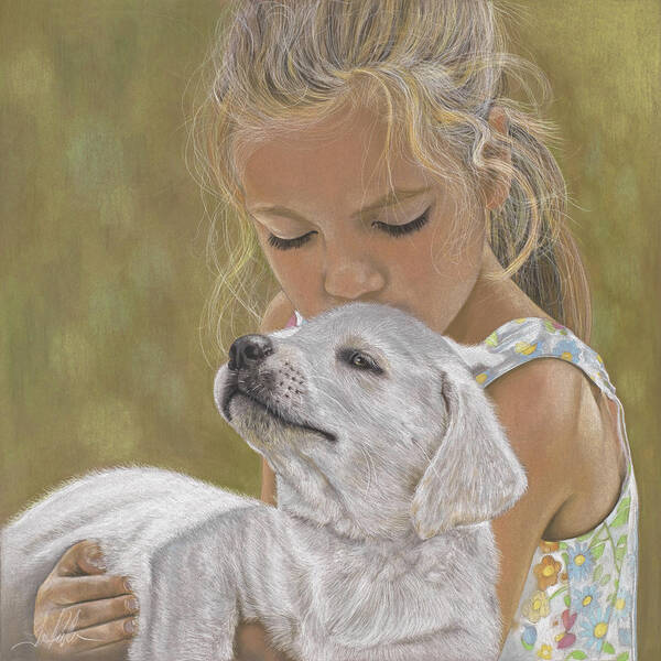 Puppy Art Print featuring the painting The Puppy by Terry Kirkland Cook