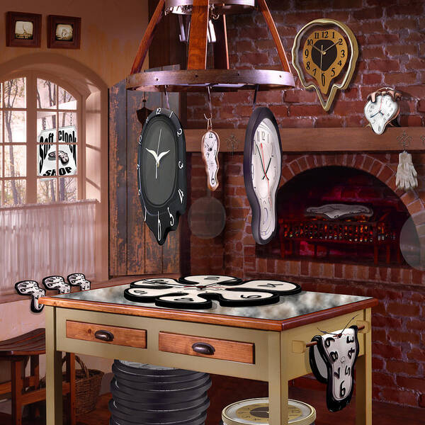 Surrealism Art Print featuring the photograph The Soft Clock Shop 3 by Mike McGlothlen