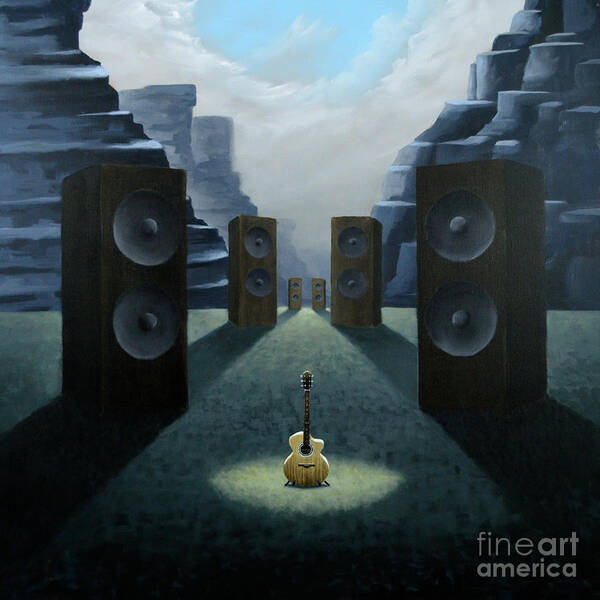 Acoustic Guitar Painting Art Print featuring the painting Soundgarden by Ric Nagualero