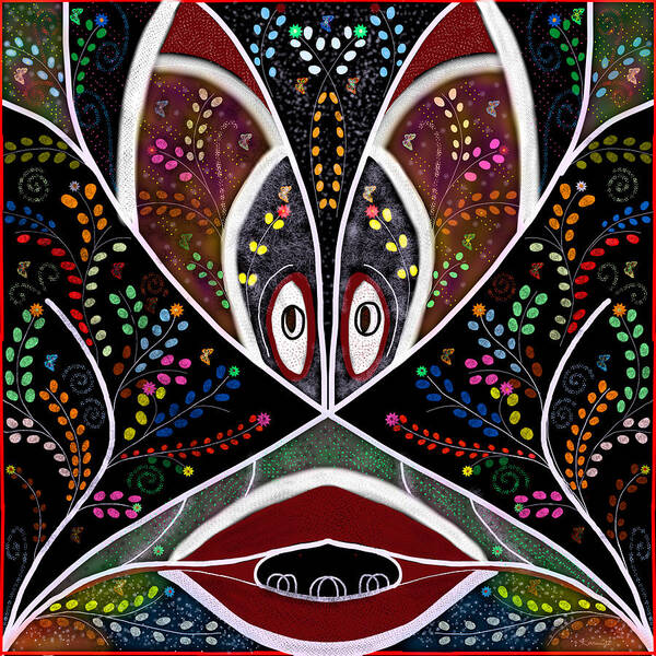 Pattern Art Print featuring the painting The Troubled Tribe by Karunita Kapoor