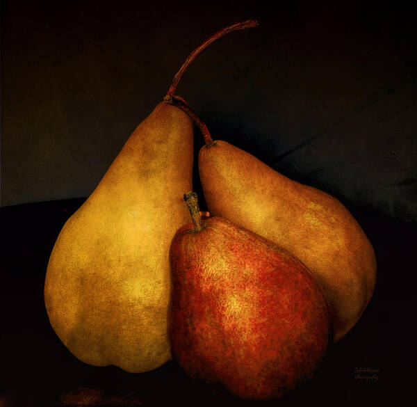 Pears Art Print featuring the photograph Three Pears by Julie Palencia