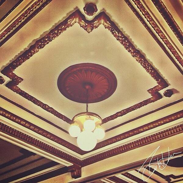 Ceiling Art Print featuring the photograph Tiffany Ballroom Ceiling At The Kansas by Brian Lea